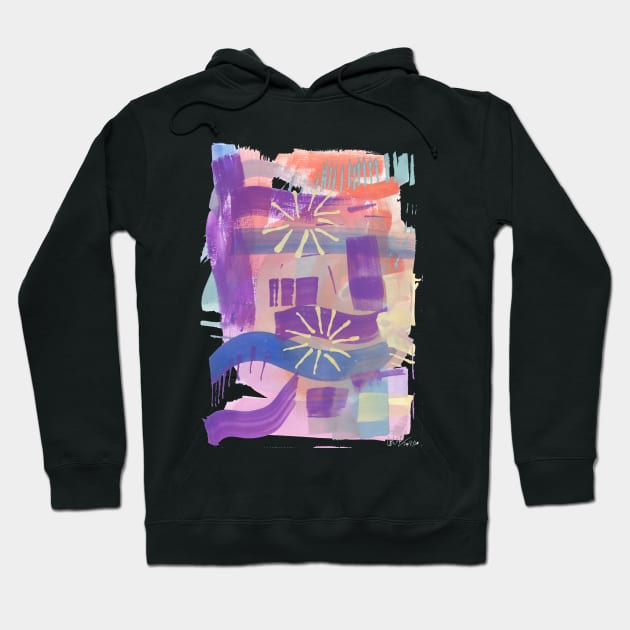 Stary Abstract Hoodie by Colzo Art